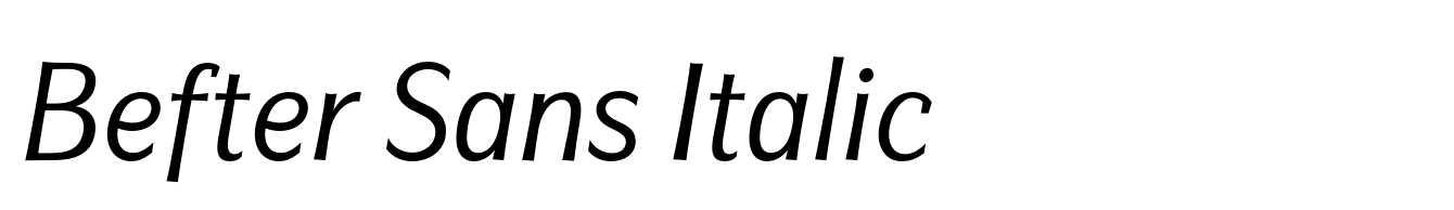 Befter Sans Italic